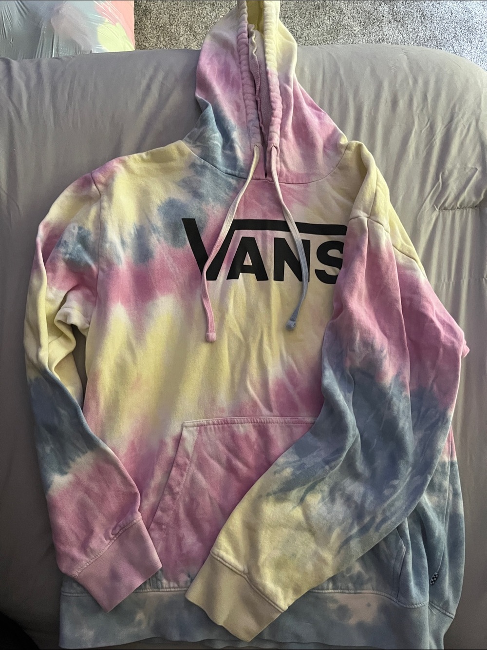 Vans Women's Tie-Dye Hoodie - Pink, Yellow, Blue